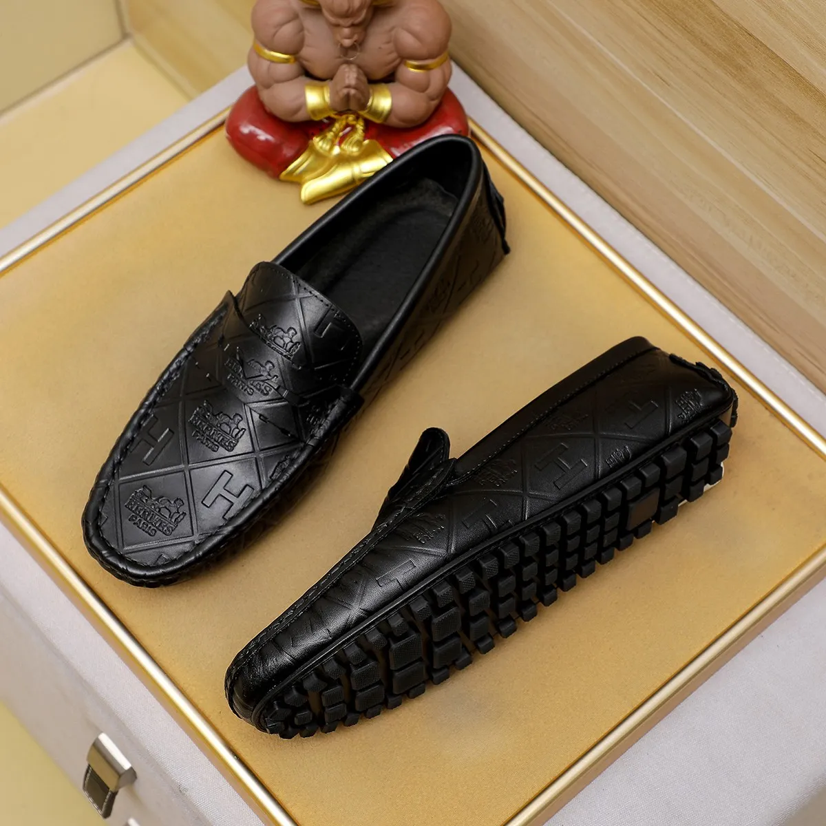 Men's shoes 💰380 🕷🕷【HERMES】The same style as Hermès counters🇨🇳Classic slip-on shoes 1:1 mold opening💯Original quality🍓Using imported first-layer cowhide🍅Pigskin lining🌶🌶Super high-end men's leather shoes🇨🇳Solid and stable Very special🍇color, optional! Code number 38-45……